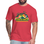 Costa Rica 1 Fitted Cotton/Poly T-Shirt by Next Level - heather red