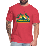 Costa Rica 1 Fitted Cotton/Poly T-Shirt by Next Level - heather red