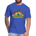 Costa Rica 1 Fitted Cotton/Poly T-Shirt by Next Level - heather royal