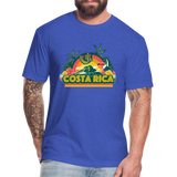 Costa Rica 1 Fitted Cotton/Poly T-Shirt by Next Level - heather royal