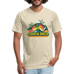 Costa Rica 1 Fitted Cotton/Poly T-Shirt by Next Level - heather cream