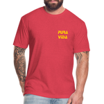 Costa Rica 2 Fitted Cotton/Poly T-Shirt by Next Level - heather red