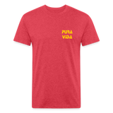 Costa Rica 2 Fitted Cotton/Poly T-Shirt by Next Level - heather red