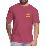 Costa Rica 2 Fitted Cotton/Poly T-Shirt by Next Level - heather burgundy