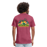 Costa Rica 2 Fitted Cotton/Poly T-Shirt by Next Level - heather burgundy