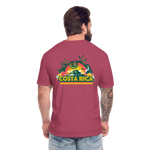 Costa Rica 2 Fitted Cotton/Poly T-Shirt by Next Level - heather burgundy