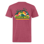 Costa Rica 2 Fitted Cotton/Poly T-Shirt by Next Level - heather burgundy