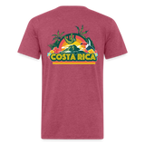 Costa Rica 2 Fitted Cotton/Poly T-Shirt by Next Level - heather burgundy