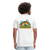 Costa Rica 3 Fitted Cotton/Poly T-Shirt by Next Level - white
