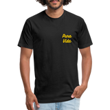 Costa Rica 3 Fitted Cotton/Poly T-Shirt by Next Level - black