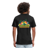 Costa Rica 3 Fitted Cotton/Poly T-Shirt by Next Level - black