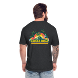 Costa Rica 3 Fitted Cotton/Poly T-Shirt by Next Level - heather black