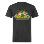 Costa Rica 3 Fitted Cotton/Poly T-Shirt by Next Level - heather black