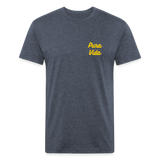 Costa Rica 3 Fitted Cotton/Poly T-Shirt by Next Level - heather navy