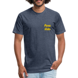 Costa Rica 3 Fitted Cotton/Poly T-Shirt by Next Level - heather navy