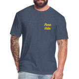 Costa Rica 3 Fitted Cotton/Poly T-Shirt by Next Level - heather navy