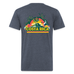 Costa Rica 3 Fitted Cotton/Poly T-Shirt by Next Level - heather navy