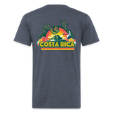 Costa Rica 3 Fitted Cotton/Poly T-Shirt by Next Level - heather navy