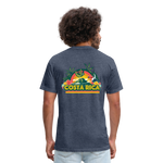 Costa Rica 3 Fitted Cotton/Poly T-Shirt by Next Level - heather navy