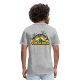 Costa Rica 3 Fitted Cotton/Poly T-Shirt by Next Level - heather gray