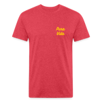 Costa Rica 3 Fitted Cotton/Poly T-Shirt by Next Level - heather red