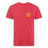 Costa Rica 3 Fitted Cotton/Poly T-Shirt by Next Level - heather red