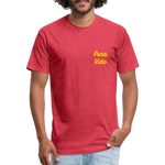 Costa Rica 3 Fitted Cotton/Poly T-Shirt by Next Level - heather red