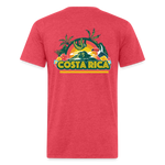 Costa Rica 3 Fitted Cotton/Poly T-Shirt by Next Level - heather red