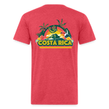 Costa Rica 3 Fitted Cotton/Poly T-Shirt by Next Level - heather red