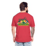 Costa Rica 3 Fitted Cotton/Poly T-Shirt by Next Level - heather red