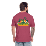 Costa Rica 3 Fitted Cotton/Poly T-Shirt by Next Level - heather burgundy