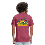 Costa Rica 3 Fitted Cotton/Poly T-Shirt by Next Level - heather burgundy