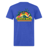 Costa Rica 3 Fitted Cotton/Poly T-Shirt by Next Level - heather royal