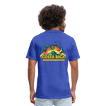 Costa Rica 3 Fitted Cotton/Poly T-Shirt by Next Level - heather royal