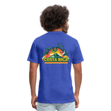 Costa Rica 3 Fitted Cotton/Poly T-Shirt by Next Level - heather royal