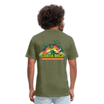 Costa Rica 3 Fitted Cotton/Poly T-Shirt by Next Level - heather military green