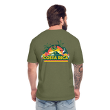 Costa Rica 3 Fitted Cotton/Poly T-Shirt by Next Level - heather military green