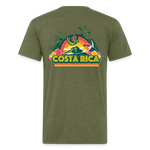 Costa Rica 3 Fitted Cotton/Poly T-Shirt by Next Level - heather military green