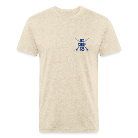 SURF Huntington Beach 2-Sided T-shirt - heather cream