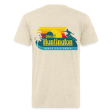 SURF Huntington Beach 2-Sided T-shirt - heather cream