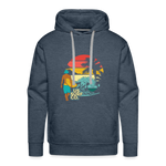 SURF SUNSET Premium Hoodie - heather denim