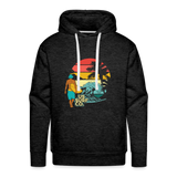 SURF SUNSET Premium Hoodie - charcoal grey