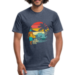 SURF SUNSET T-Shirt - heather navy