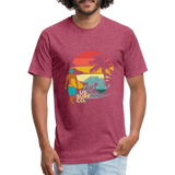 SURF SUNSET T-Shirt - heather burgundy