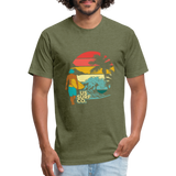 SURF SUNSET T-Shirt - heather military green