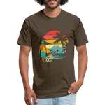 SURF SUNSET T-Shirt - heather espresso