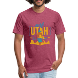 SURF UTAH T-shirt - heather burgundy