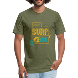 Fitted Cotton/Poly T-Shirt by Next Level - heather military green