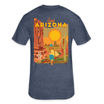 US SURF Co Surf ARIZONA 2-sided T-Shirt (dark) - heather navy