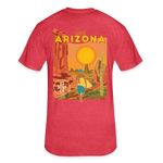 US SURF Co Surf ARIZONA 2-sided T-Shirt (dark) - heather red